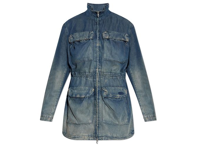 Diesel DE-WENY Lyocell Denim Jacke Blau