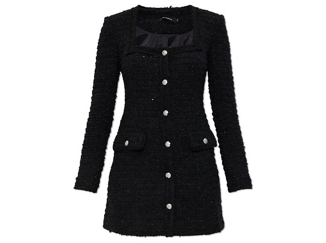Autre Marque MISBHV Tweed Mini Kleid Schwarz