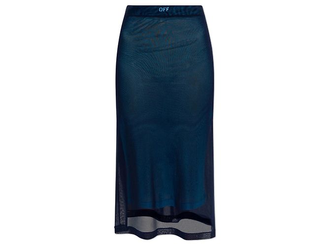 Off White Logo Rock Marineblau Mesh