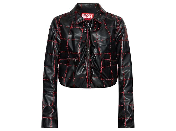 Diesel G-WINET black leather jacket