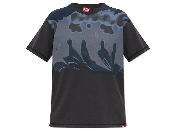 Camiseta Diesel T-PASSA gris de algodón
