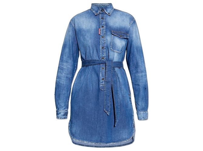 Dsquared2 Jeanshemdkleid in Blau
