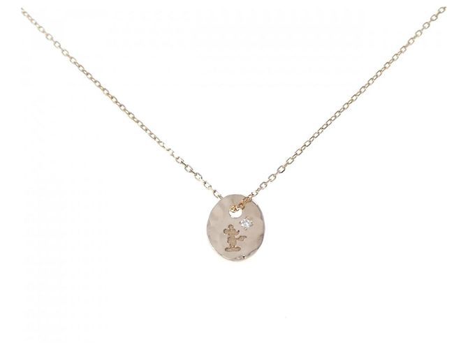 Autre Marque K10 Yellow Gold Diamond Necklace