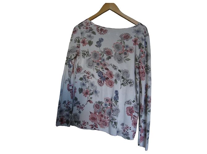 Autre Marque Blumenpulli aus Baumwolle und Viskose Made in Italy