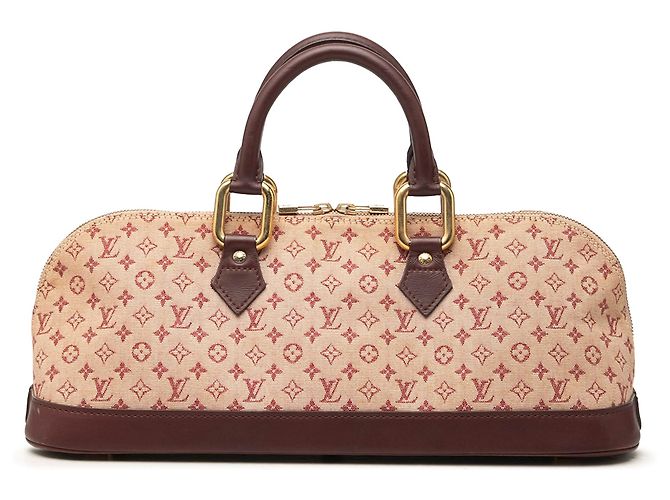 Sac à main Louis Vuitton Monogram Mini Lin Alma Horizontal rouge