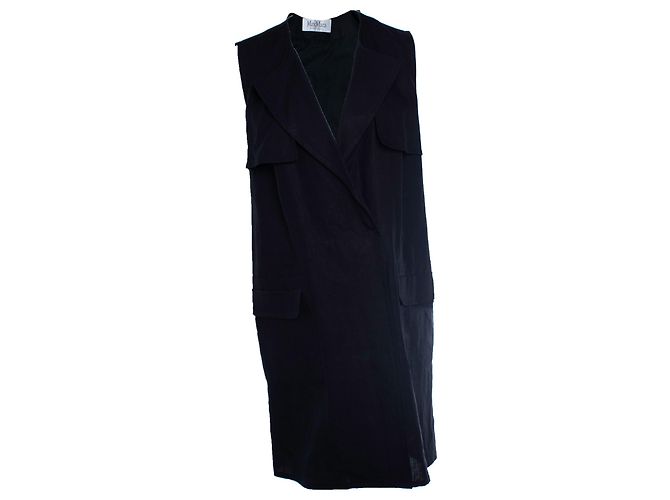 Max Mara, vestido blazer de lino negro