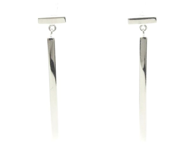 Autre Marque Orecchini Tiffany T-wire Bar in oro bianco