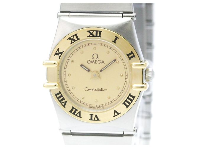 Relógio Omega Constellation para mulher em aço e ouro 18K