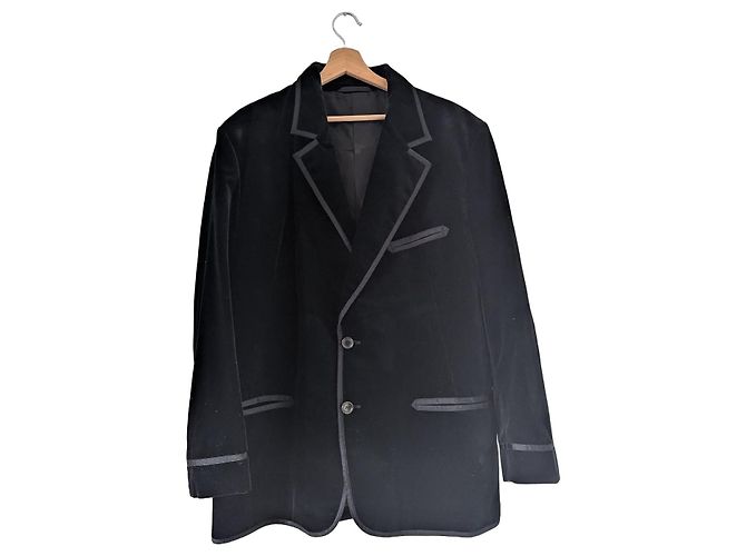 Louis Vuitton Samtjacke in Schwarz