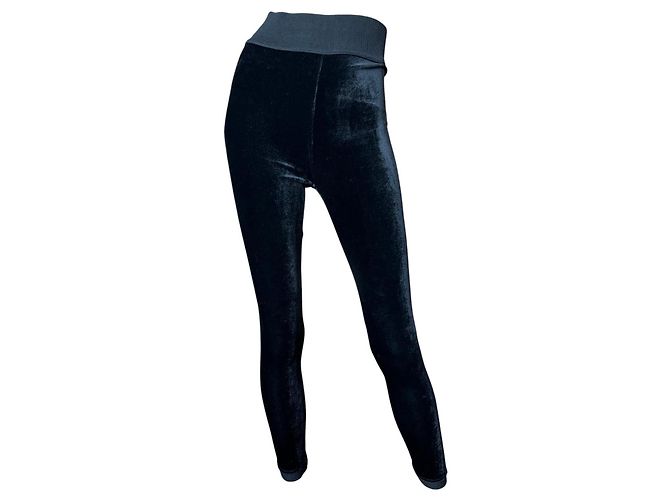 Alaïa Samt-Leggings Schwarz