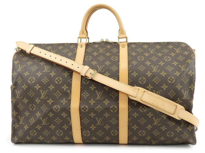 Louis Vuitton Monogram Keep All Bandouliere 55 Boston Bag M41414