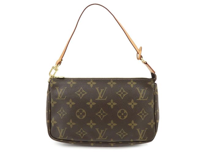 Louis Vuitton Monogram Pochette Accessoires Pouch Hand Bag Brown M51980