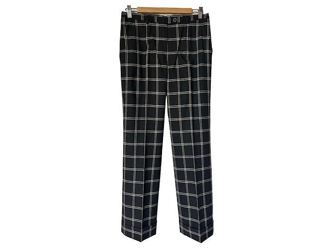 Autre Marque Black checkered trousers