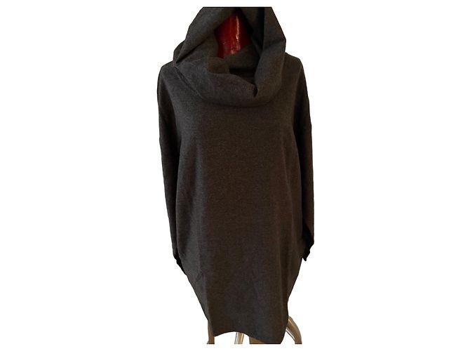 Autre Marque Vestido de cashmere cinza Dusan
