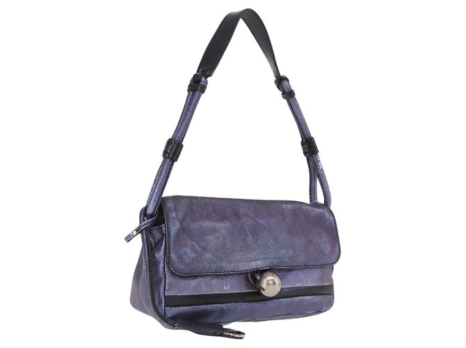 Chloé Chloe Shoulder Bag Leather Purple