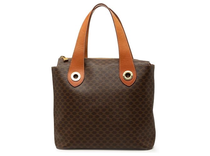 Céline Borsa Celine Brown Macadam Coated Canvas
