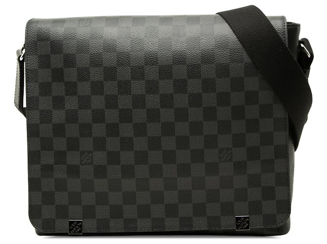Louis Vuitton Black Damier Graphite District PM