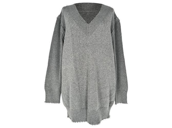 Alexander Wang Alexander Wand Oversized Sweatshirt in Grey Cotton