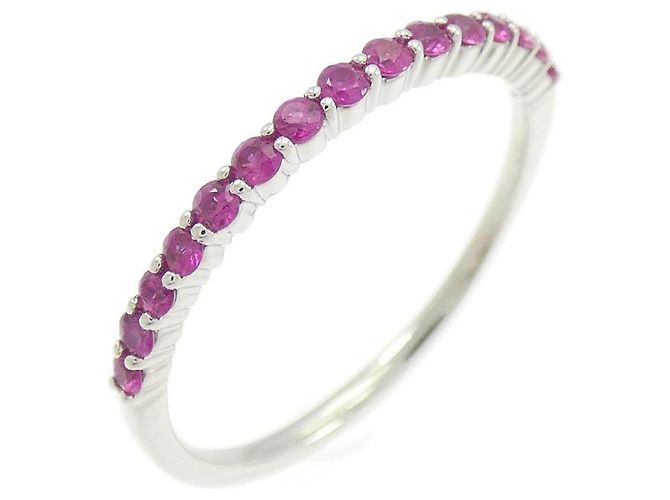 Autre Marque Gstv Platinum Ruby Ring