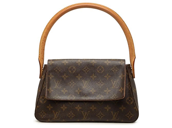 Sac à épaule Mini Looping Monogram Louis Vuitton Marron
