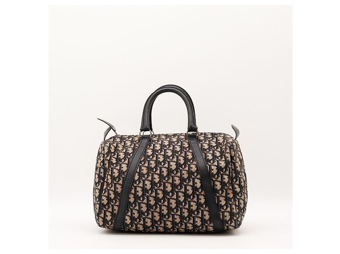 Bolsa Boston Dior Monogram Canvas Leather