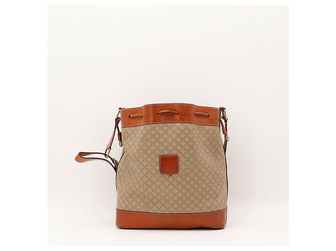 Céline Bolsa Bucket Celine Monogram Canvas Leather
