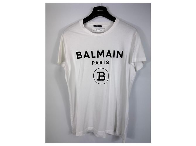 T-shirt Balmain Paris Logo en coton - Blanc