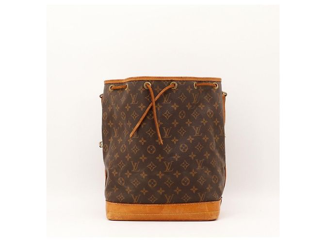 Bolsa de balde Louis Vuitton Monogram Noe em couro marrom