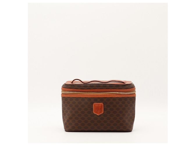 Céline Celine Vanity Case Monogram Canvas Brown