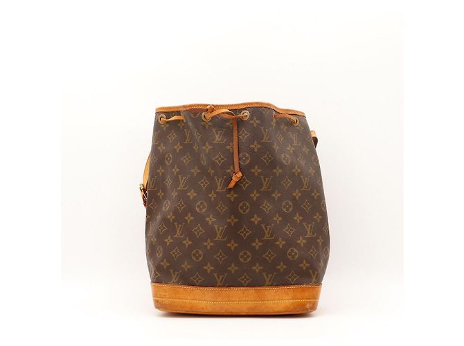 Borsa a secchiello Louis Vuitton Monogram Noe in pelle marrone
