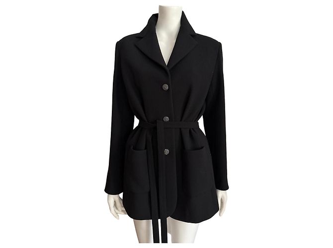 Chanel Wolljacke Schwarz