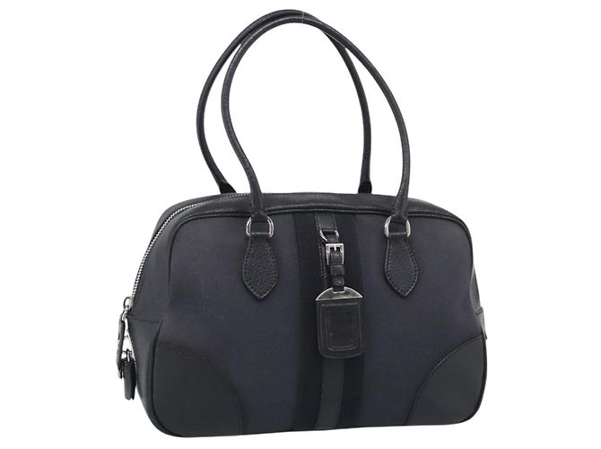 PRADA Bolso Canvas Black Silver