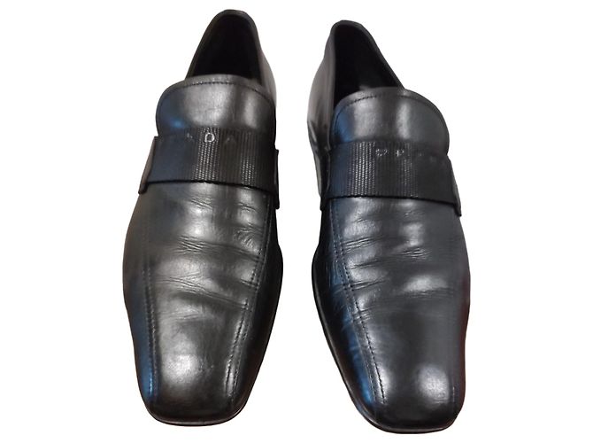 Prada mocassini in pelle nera