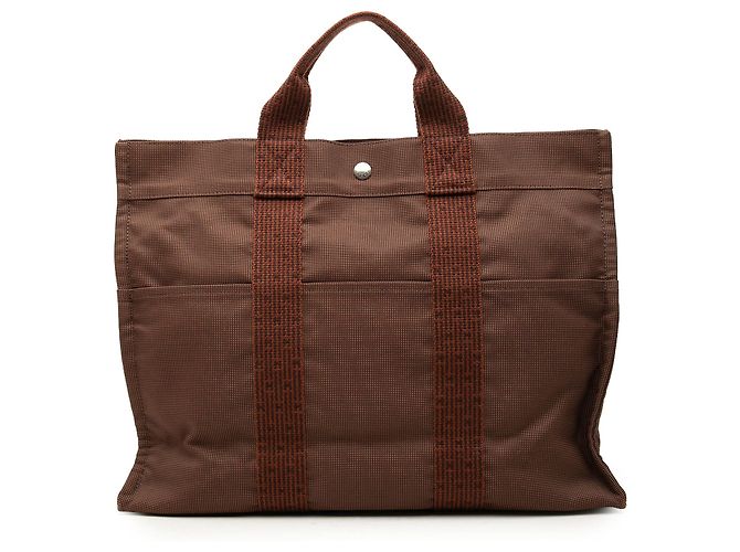 Hermès Brown Canvas Herline MM