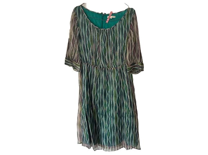 Ba&Sh Multicolored viscose and lurex printed dress