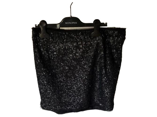 Zadig & Voltaire saia de lantejoulas preta