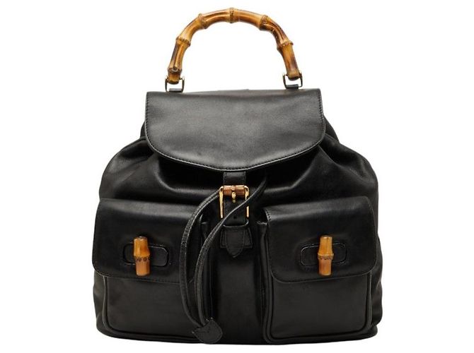 Sac à dos Gucci en cuir Bamboo