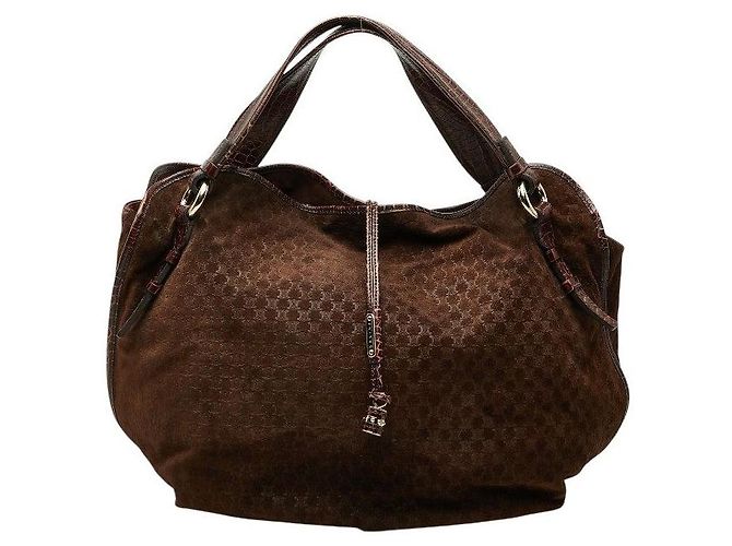 Céline Saco Tote Celine Bittersweet Macadam com efeito de crocodilo