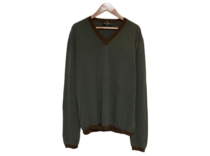 Top de malha em algodão com decote em V Etro