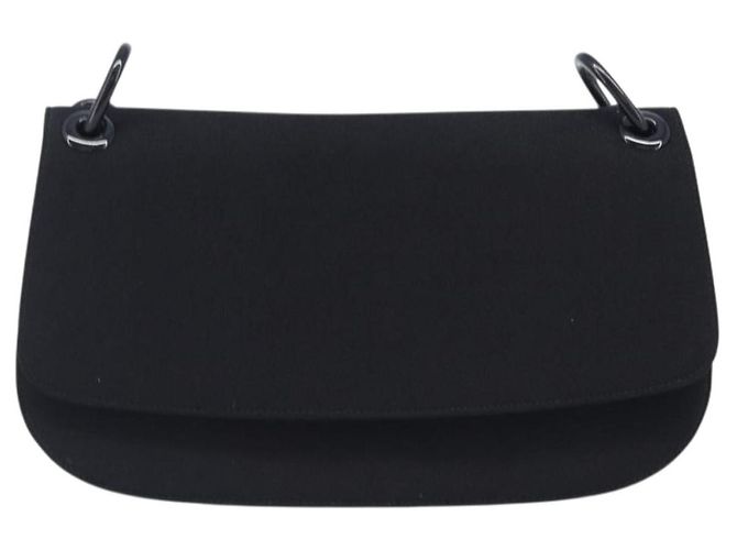 Bolso de solapa Prada de lona con cadena de plástico