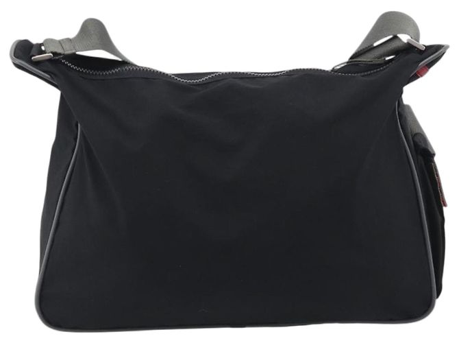 PRADA Shoulder Bag Nylon Black Silver Auth 211044A - Jerrillo