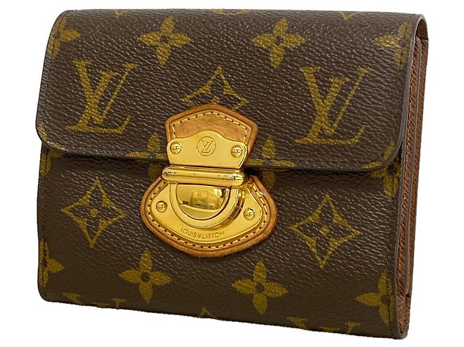 Cartera Louis Vuitton marrón tri-fold