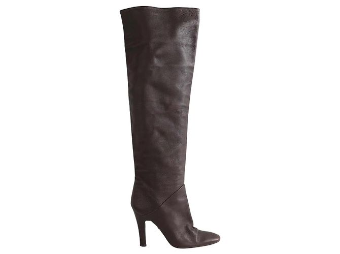 Botas de couro castanhas Giuseppe Zanotti