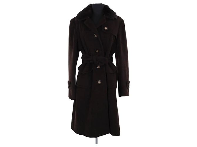 Gerard Darel Brown Angora Wool Coat