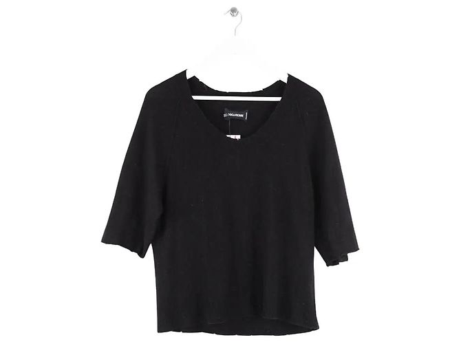Zadig & Voltaire Kaschmir Pullover mit V-Ausschnitt Schwarz