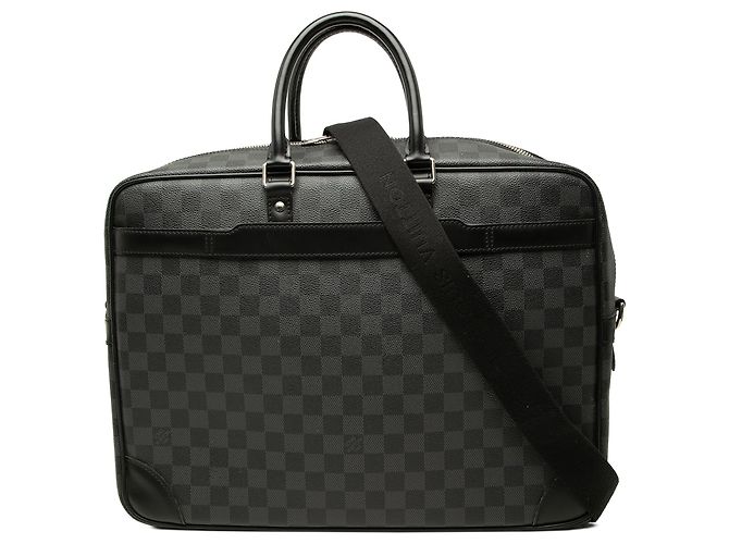 Black Louis Vuitton Damier Graphite Porte Documents Voyage GM Business Bag