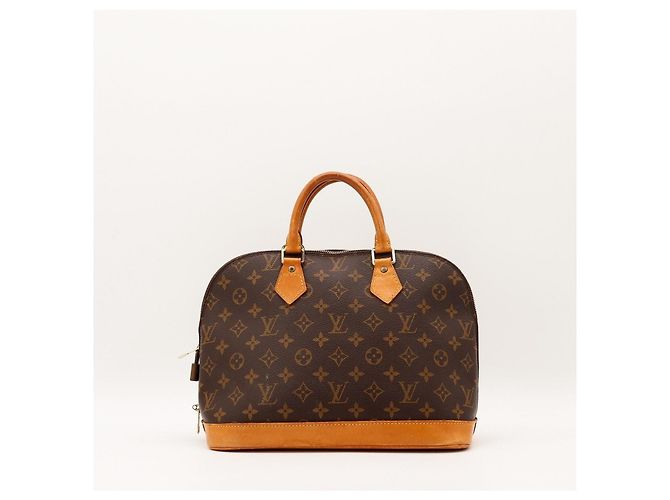 Bolsa Louis Vuitton Monogram Alma PM em canvas e couro marrom