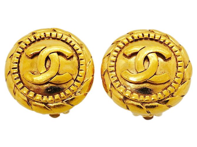 Boucles d'oreilles clips Chanel Coco Mark Circle