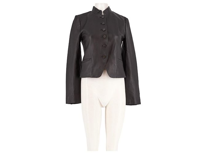 Mango Black Leather Jacket