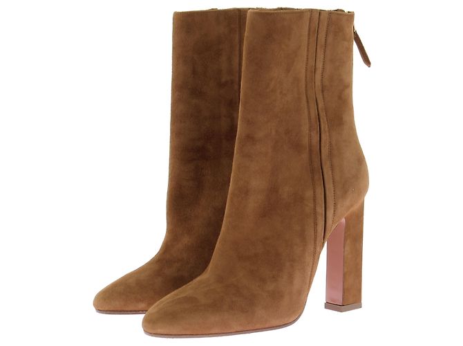 Aquazzura Bottines en daim marron